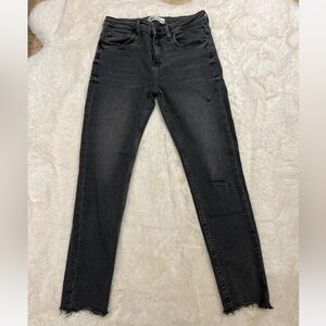 Zara distressed skinny jeans
